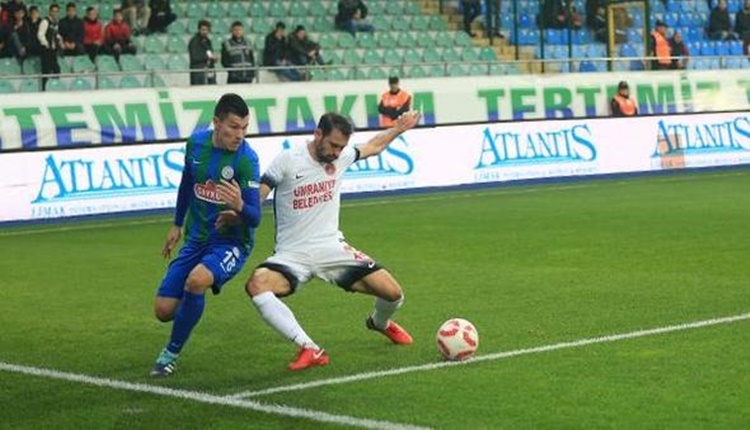 Ümraniyespor'dan Çaykur Rizespor'a tribün jesti