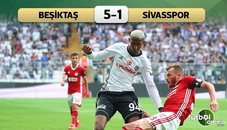 Beşiktaş 5-1 Sivasspor maç özeti ve golleri (İZLE)