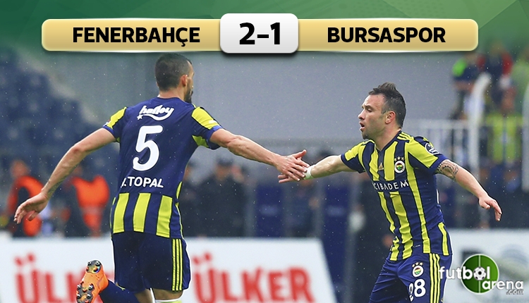 Fenerbahçe 2 - 1 Bursaspor maçın özeti ve golleri (İZLE)