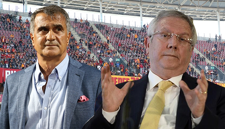 Galatasaray taraftarlarından Aziz Yıldırım ve Tiyatrocu Şenol Güneş tezahüratı (Galatasaray - Yeni Malatyaspor)