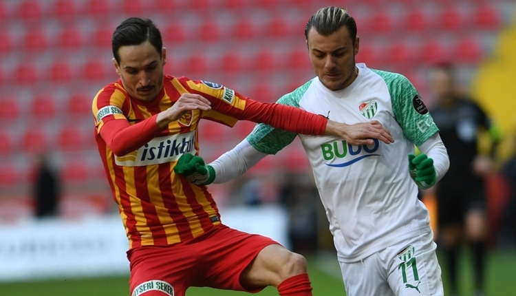 Kayserispor 1-1 Bursaspor maç özeti ve golleri izle