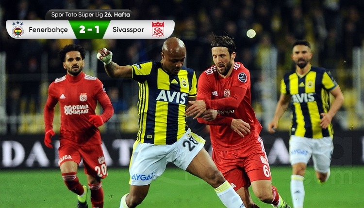 Fenerbahçe 2-1 Sivasspor maçı özeti ve golleri (İZLE)