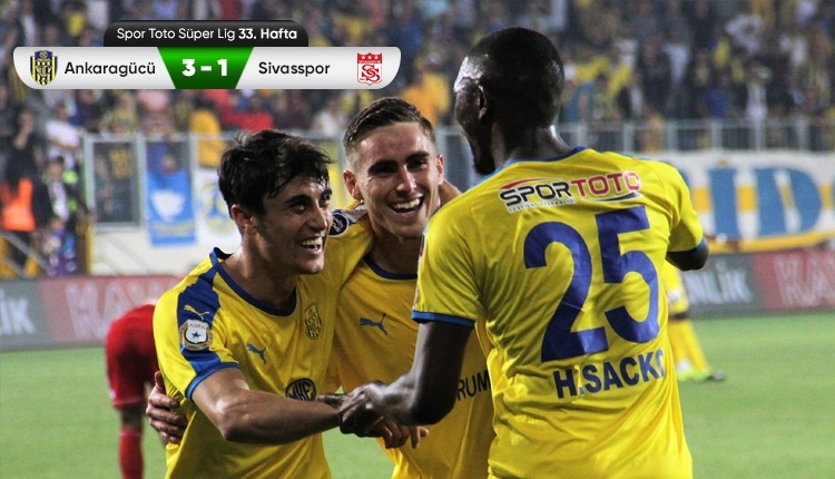 Ankaragücü 3-1 Sivasspor maç özeti ve golleri (İZLE)