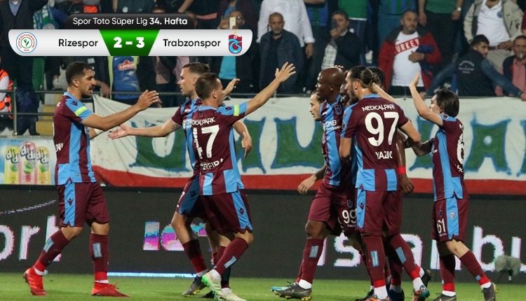 Çaykur Rizespor 2-3 Trabzonspor maç özeti ve golleri (İZLE)