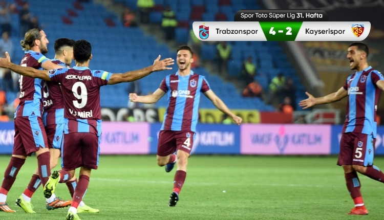 Trabzonspor 4-2 Kayserispor maç özeti ve golleri (İZLE)