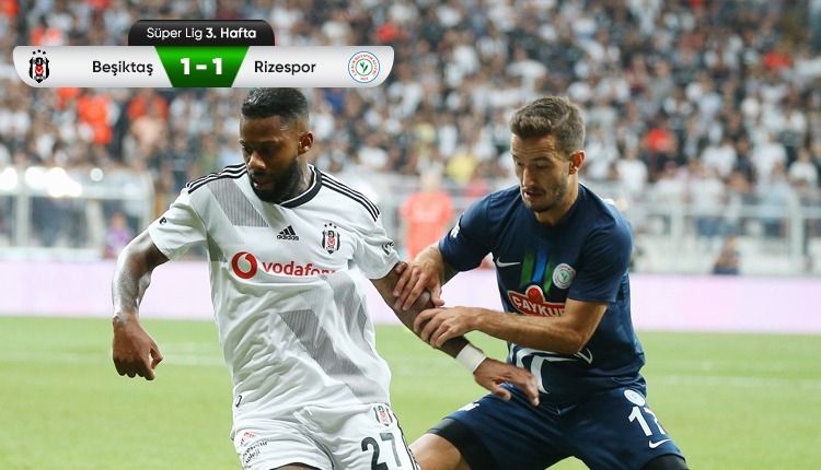 Beşiktaş 1-1 Rizespor maç özeti ve golleri (İZLE)