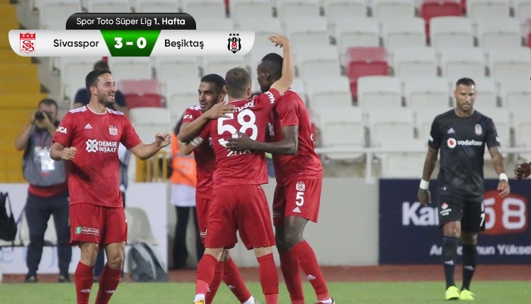 Beşiktaş, Sivas'ta ağır yaralı | 3-0