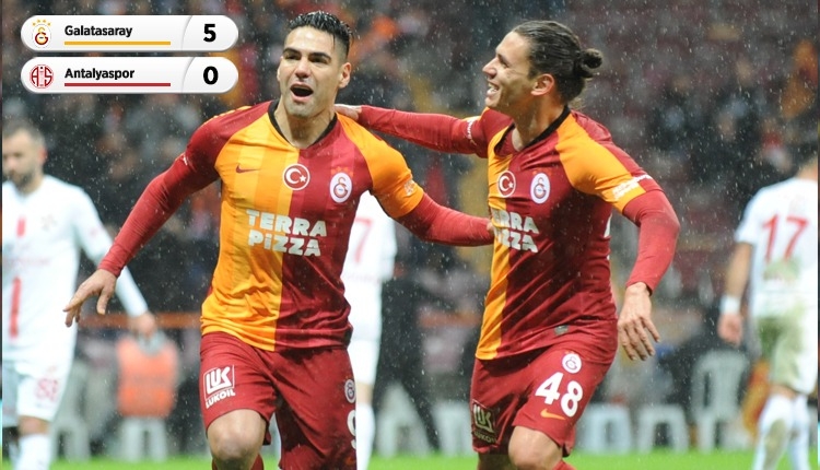 Galatasaray, Antalyaspor'u 5 golle geçti! Falcao sevinci (İZLE)