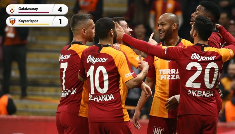 Galatasaray, Kayserispor'u rahat geçti! Fark 5'e düştü (İZLE)