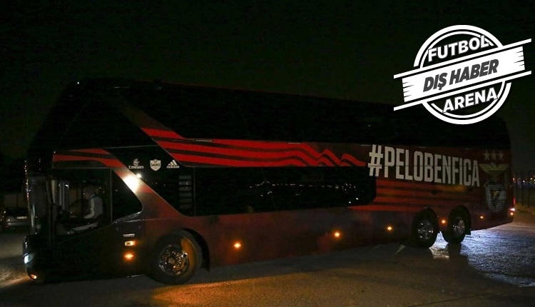 Benfica otobüsüne taşlı saldırı