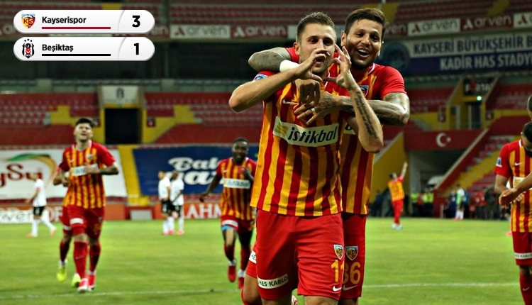 Kayserispor 3-1 Beşiktaş maç özeti ve golleri İZLE