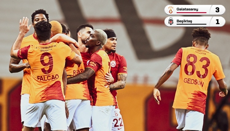 Galatasaray derbide lider Beşiktaş'ı 3 golle geçti (İZLE)
