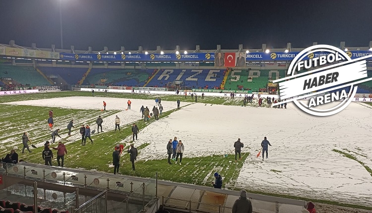 Çaykur Rizespor - Trabzonspor maç öncesi kar seferberliği