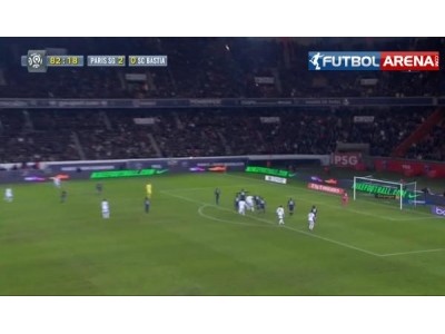 35 metreden Muhteşem frikik golü. PSG-Bastia 