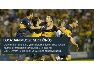 Boca Juniors'dan muhteşem geri dönüş