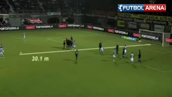 Hollanda'da bir Jaap Stam! | 30 metreden frikik...