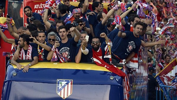 Atletico Madrid'in şampiyonluk kutlamaları