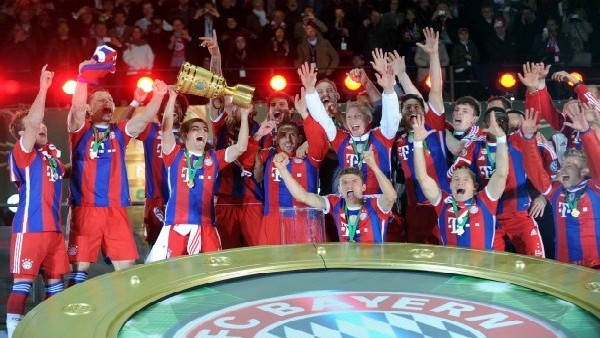 Bayern Münih'in kupa kutlaması