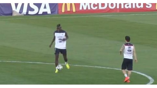 Valbuena ve Pogba antrenmanda şov yaptı!