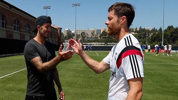 David Beckham, Real Madrid antrenmanında...