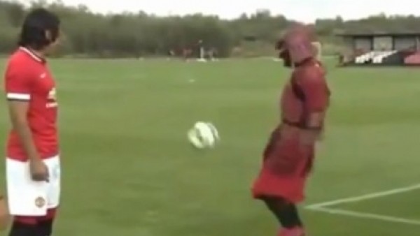 Manchester United antrenmanında samuray