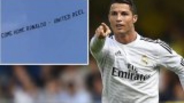 Ronaldo için uçak uçurdular!