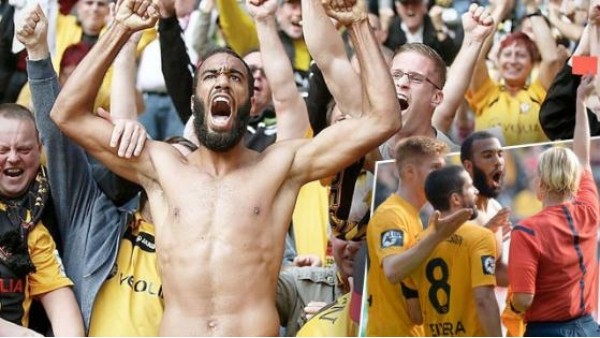 Gol sevincini abarttı, oyundan atıldı!