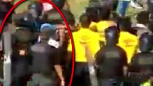 Polisi aşıp hakemi yumrukladı!