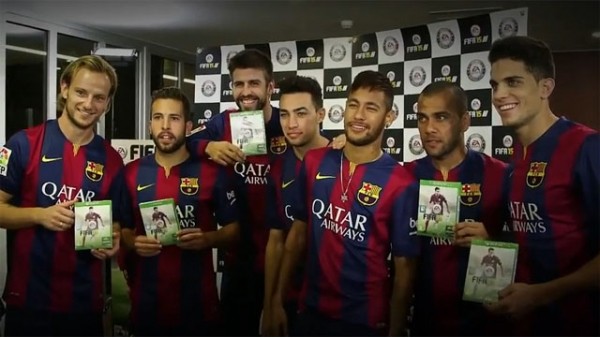 Barcelona'lı yıldızlar FİFA 15'te kapıştı