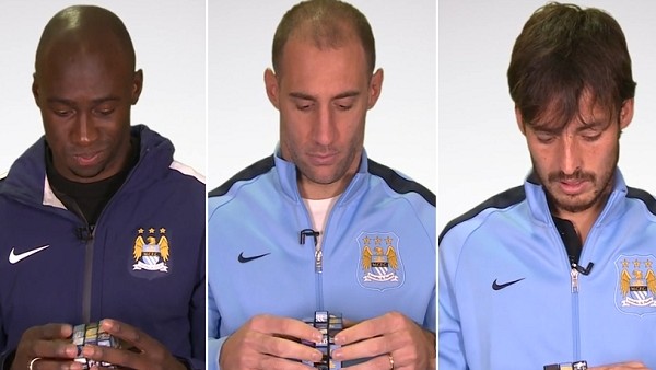 David Silva'dan Rubik Küp şovu