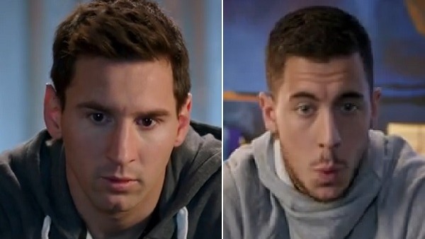 Messi ve Hazard reklamda buluştu