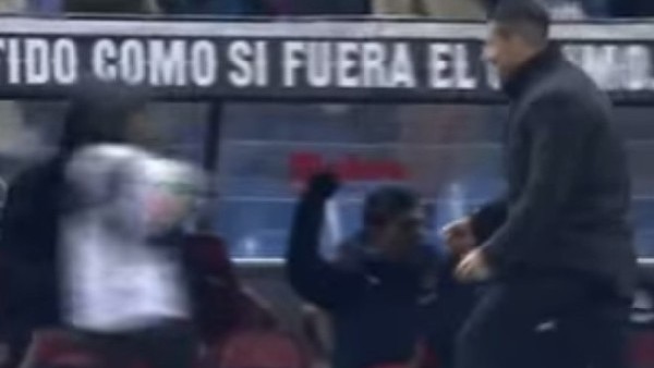 Simeone'nin gol sevinci