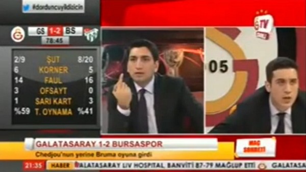 Bursaspor'un 2. golünden sonra GS TV