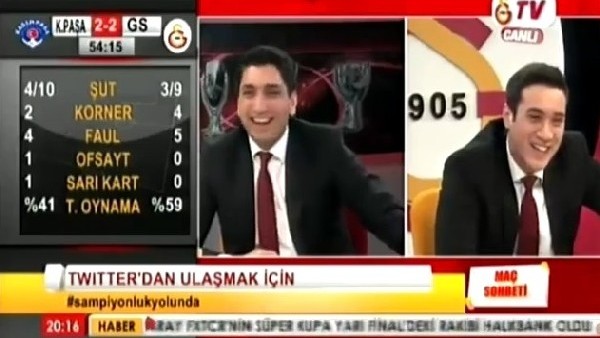 Galatasaray'ın beraberlik. golü anında GS TV