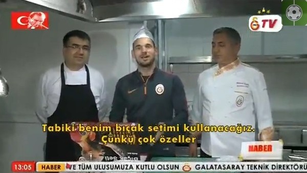 Sneijder bıçak seti tanıtımı yaptı