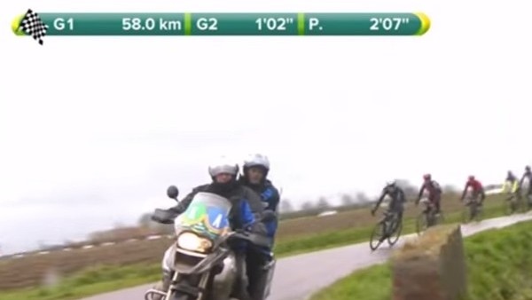 Bisiklet yarışında görülmemiş kaza