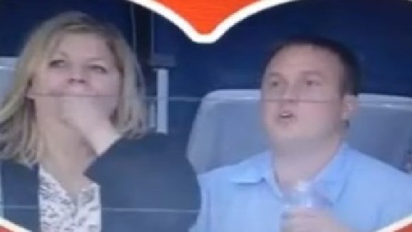 Kiss Cam'ı yanlış anlayan adam!