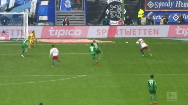 Hamburg'un yıldızı Lasogga'dan müthiş gol