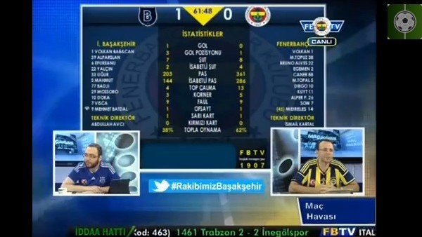 Başakşehir'in ikinci golünde FBTV