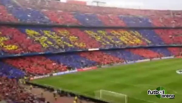 Barcelona taraftarlarından muhteşem şov