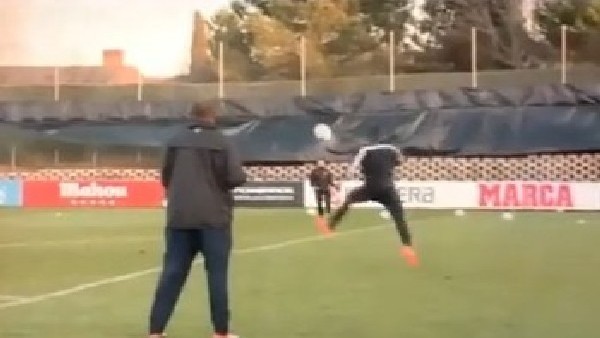 Antrenmanda müthiş vuruş