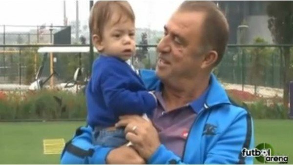 Fatih Terim antrenmana torunuyla katıldı