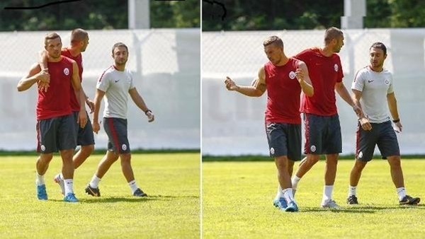 Podolski ile Burak arasında gerginlik