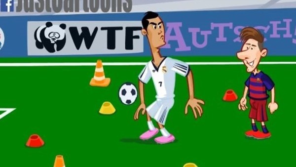 Ronaldo ve Messi rekabeti animasyon oldu