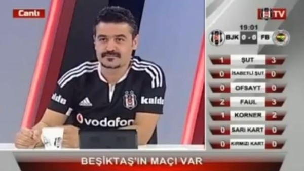 Beşiktaş'ın 1. golünden sonra BJK TV spikeri