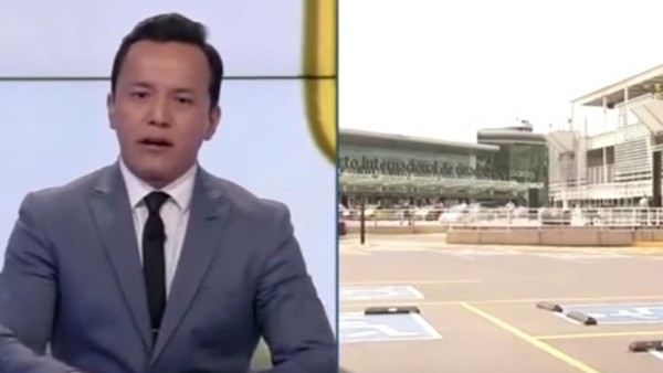 Canlı yayında araba çarptı