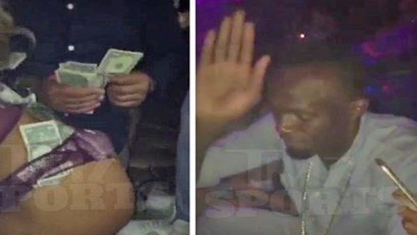 Usain Bolt dansı kıza dolar yapıştırdı