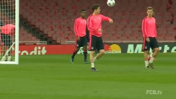 Bayern Münih'li yıldızlar antrenmanda coştu