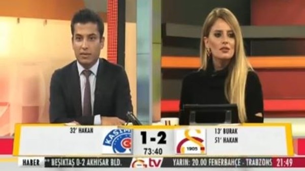 Kasımpaşa'nın beraberlik golünde GS TV spikeri