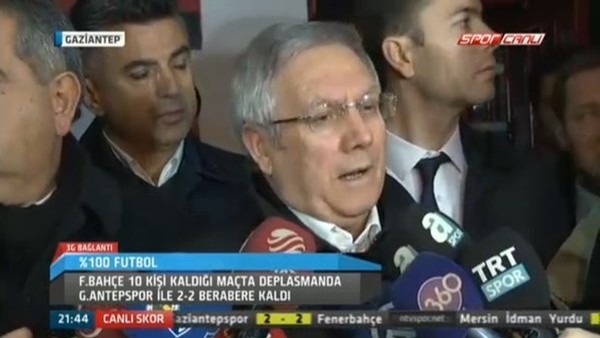 Aziz Yıldırım'dan maçın hakemine sitem!